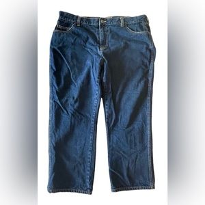 RedHead Jeans Men's 42x30 Denim Blue Dark Wash Flannel-Lined Straight Leg